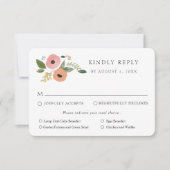 Carte de réponse RSVP vintage Boho Floral Wedal We (Devant)