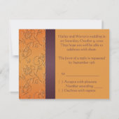 Carte de réponse RSVP Violet et Tangerine (Dos)