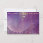 Carte de réponse RSVP Violet Sky Gold Moon (Dos)