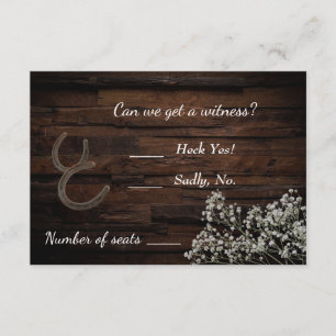 Carte de réponse Rustique Baby's Breath