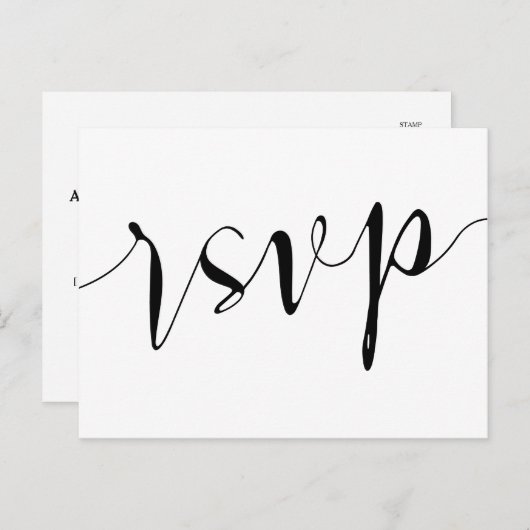 Carte de réponse Rustique RSVP (Devant / Derrière)