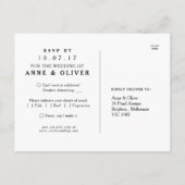 Carte de réponse Rustique RSVP (Dos)