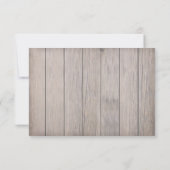 Carte de réponse rustique tachée de cœur (Dos)