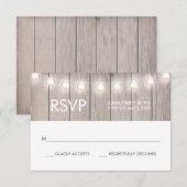 Carte de réponse rustique tachée de cœur (Devant / Derrière)