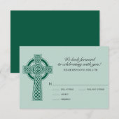 Carte de réponse RVSP Croix (Devant / Derrière)