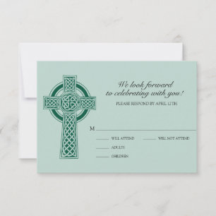 Carte de réponse RVSP Croix