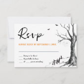 Carte de réponse RVSP Halloween Halloween (Devant)