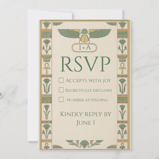 Carte de réponse sacrée de l'Égypte ancienne (Devant)