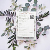 Carte de réponse Sage Green Wedding RSVP QR Code