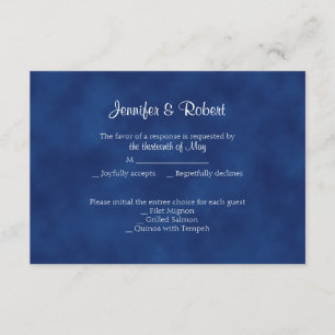 Carte de réponse Sapphire Blue Bow 45th Anniversar