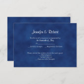 Carte de réponse Sapphire Blue Bow 45th Anniversar (Devant / Derrière)