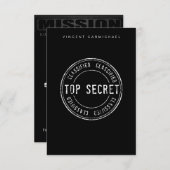 Carte de réponse secrète supérieure (Devant / Derrière)