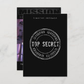 Carte de réponse secrète supérieure (Devant / Derrière)