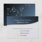 Carte de réponse Silver Blue 3,5 x 5 (Devant / Derrière)