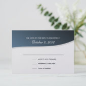 Carte de réponse Silver Blue 3,5 x 5 (Debout devant)