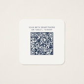 Carte de réponse simple avec code QR pour site web (Dos)