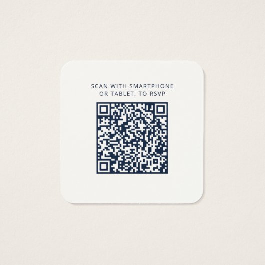 Carte de réponse simple avec code QR pour site web (Dos)