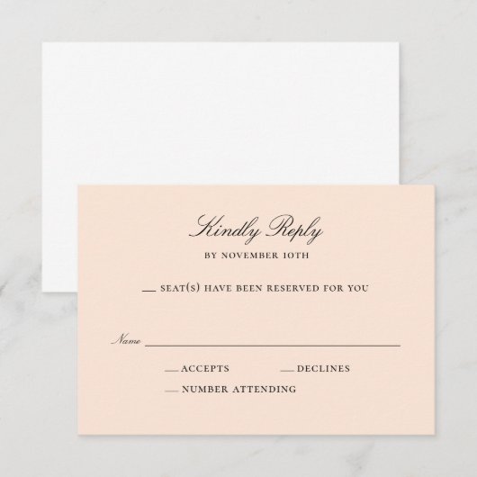 Carte de réponse simple avec texte de réponse pour (Devant / Derrière)