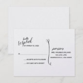 Carte de réponse simple dessinée à la main (Devant / Derrière)