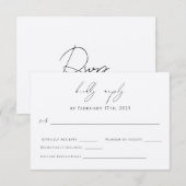 Carte de réponse simple et élégante de style minim (Devant / Derrière)