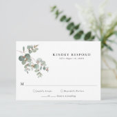 Carte de réponse simple Eucalyptus (Debout devant)