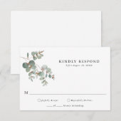 Carte de réponse simple Eucalyptus (Devant / Derrière)