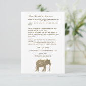 Carte de réponse simple invitation de mariage avec (Debout devant)