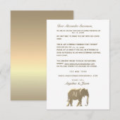Carte de réponse simple invitation de mariage avec (Devant / Derrière)