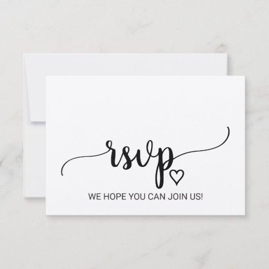 Carte de réponse simple Kraft calligraphie choix d (Devant)