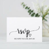 Carte de réponse simple Kraft calligraphie choix d (Debout devant)
