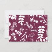 Carte de réponse simple moderne bordeaux pour mari (Dos)