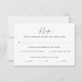 Carte de réponse simple pour deux invités | Choix  (Devant)