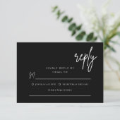 Carte de réponse simple pour invitation de mariage (Debout devant)