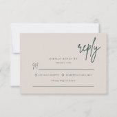 Carte de réponse simple pour invitation de mariage (Devant)