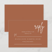 Carte de réponse simple pour invitation de mariage (Devant / Derrière)