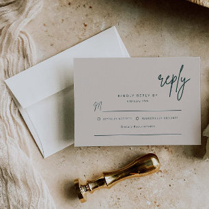 Carte de réponse simple pour invitation de mariage