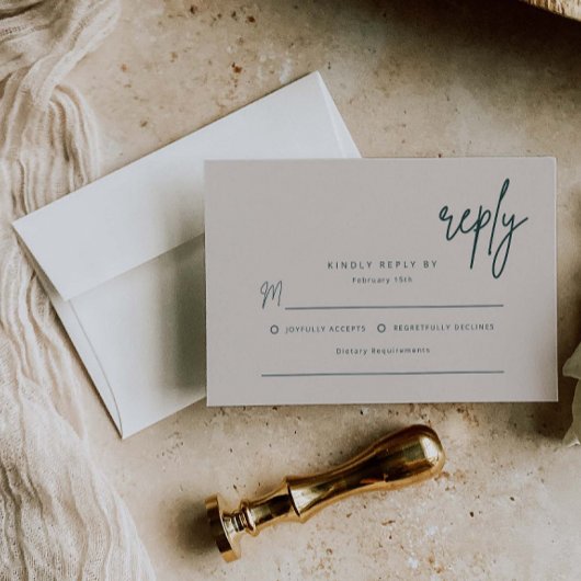 Carte de réponse simple pour invitation de mariage