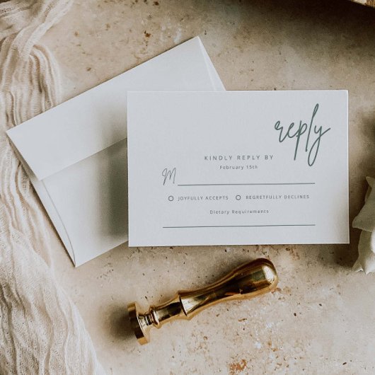 Carte de réponse simple pour invitation de mariage