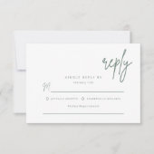 Carte de réponse simple pour invitation de mariage (Devant)