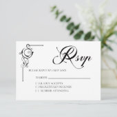 Carte de réponse simple pour mariage (Debout devant)