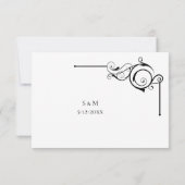 Carte de réponse simple pour mariage (Dos)