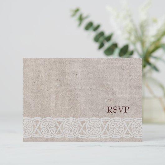 Carte de réponse simple pour mariage celtique (Debout devant)