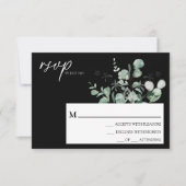 Carte de réponse simple pour mariage moderne avec (Devant)