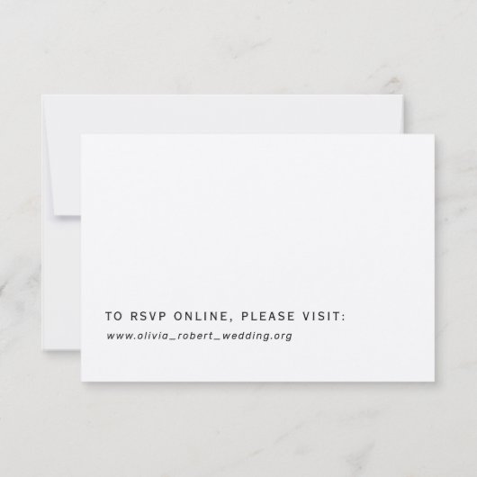 Carte de réponse simple Russe Fleur sauvage Mariag (Dos)