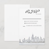 Carte de réponse Skyline de Chicago (Devant / Derrière)