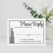 Carte de réponse Skyline de Chicago (Debout devant)