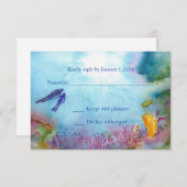 Carte de réponse Snorkel Couple (Devant / Derrière)