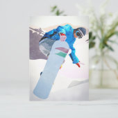 Carte de réponse Snowboard Winter Sport (Debout devant)