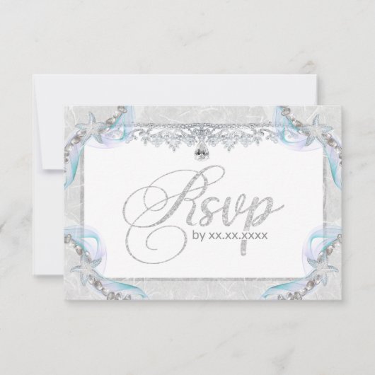 Carte de réponse Starfish & Diamants (Devant)