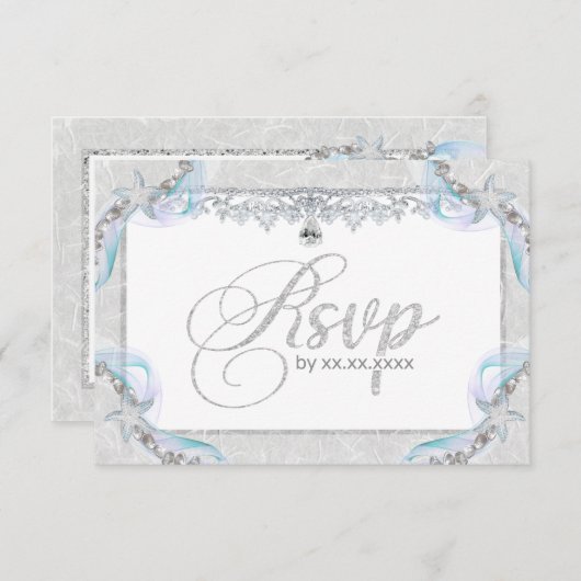 Carte de réponse Starfish & Diamants (Devant / Derrière)